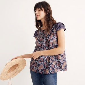 Madewell Story Top in Fan Floral Mix